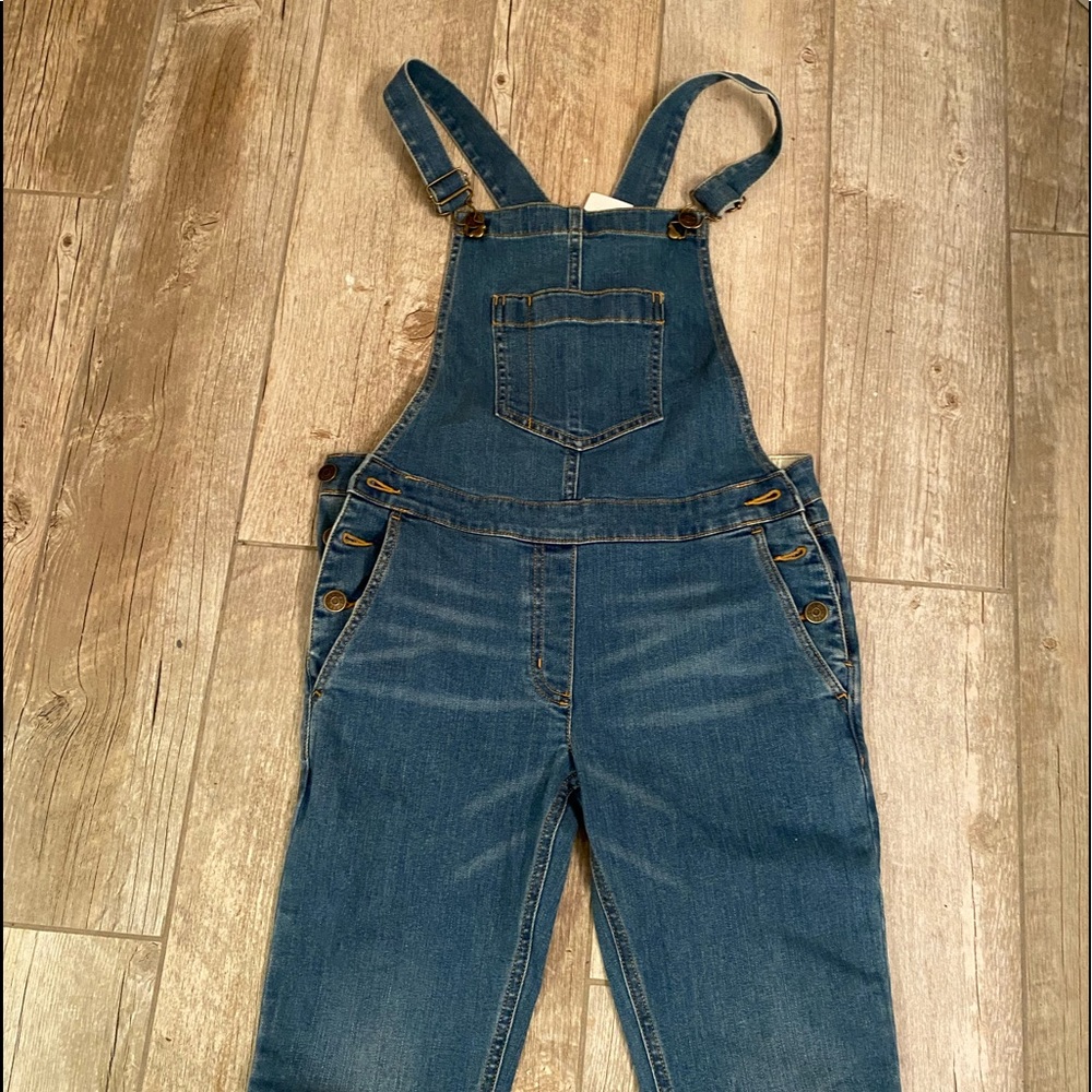 NWT jcrew  new  denim overall fits petite women Girls sz 14 or women xxs petite